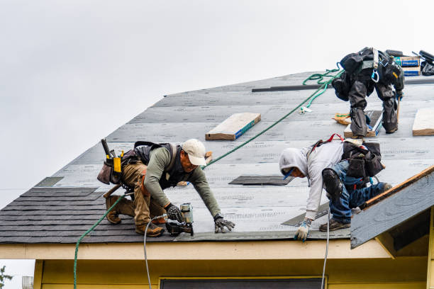 Professional Gutter Installation technician working in Davis, SD